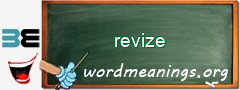 WordMeaning blackboard for revize